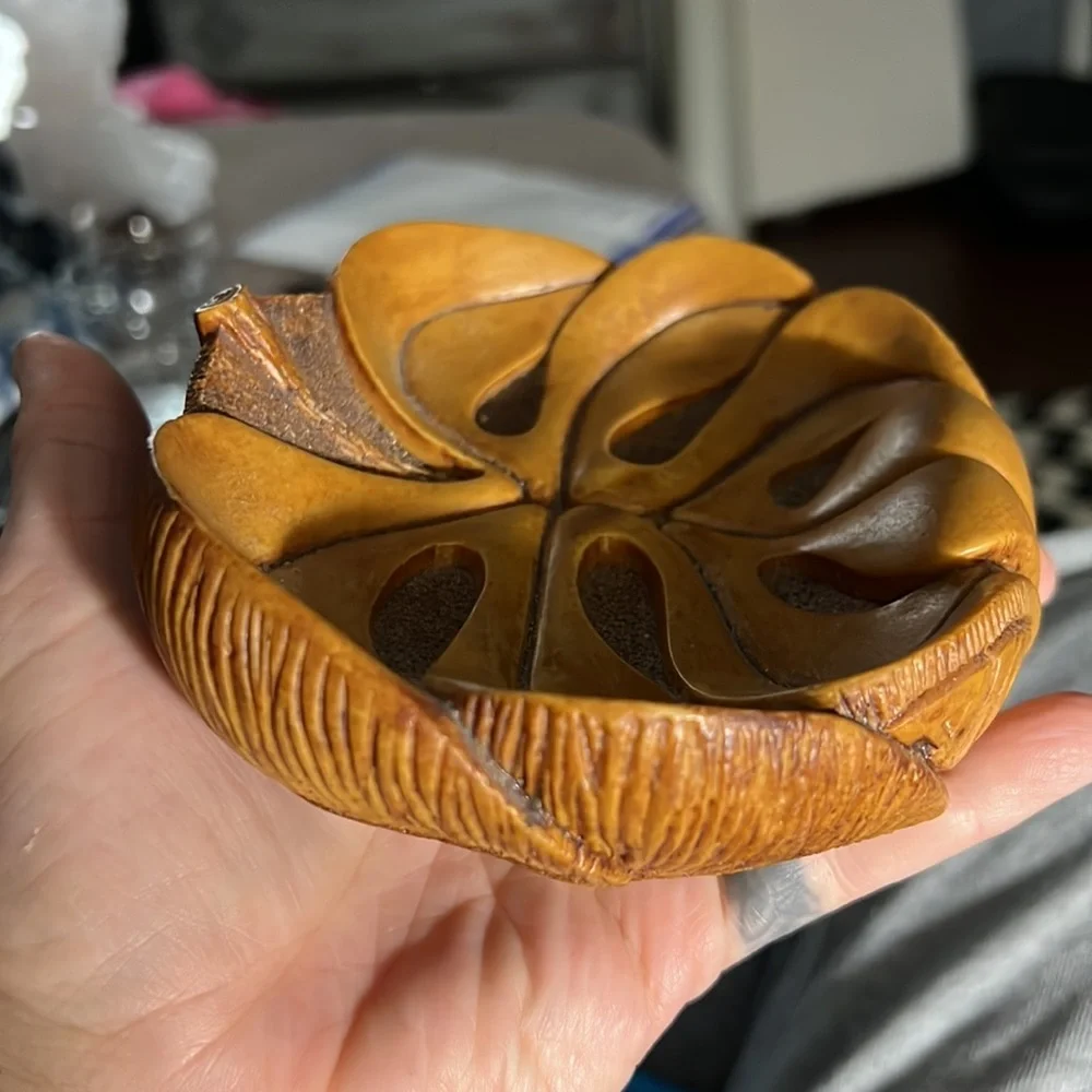 Vintage coco joes monstera leaf hapa wood Hawaii art